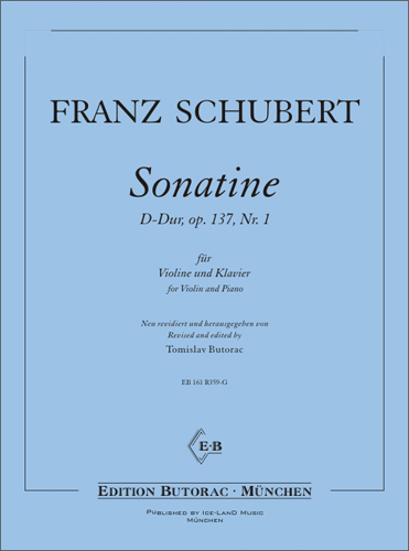 Cover - Schubert Sonatine D-Dur, op. 137, Nr. 1 (D 384)